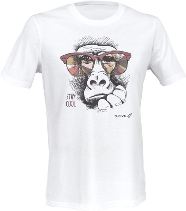 D.FIVE ORGANIC COTTON T-SHIRT "MONKEY WITH GLASSES"